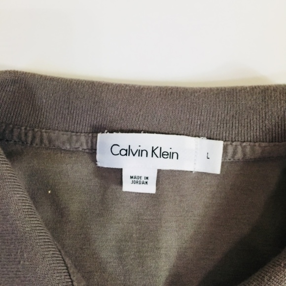 Calvin Klein Men's Polo Shirt Gray - Picture 6 of 6